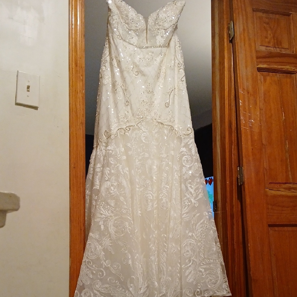 Galina Signature Beaded Embellished Mermaid Wedding Dress